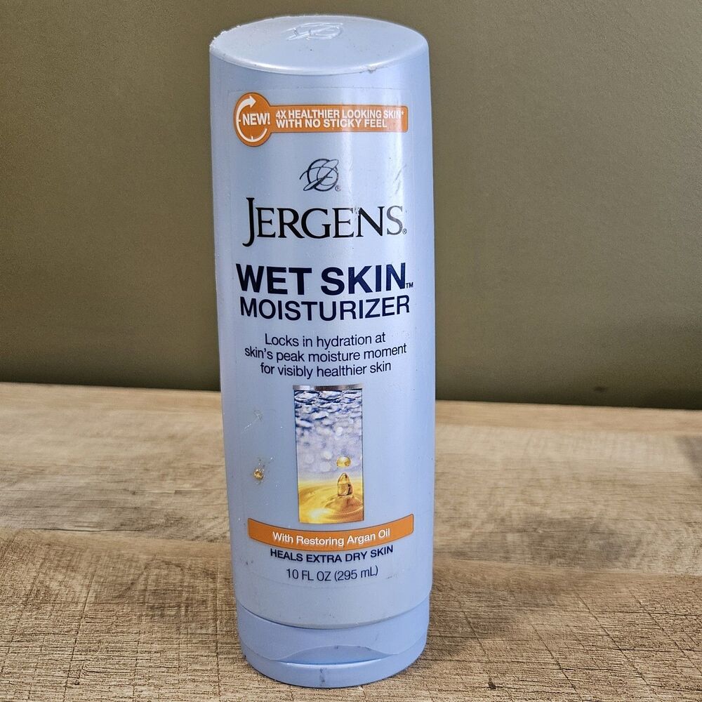 Jergens Wet Skin Moisturizer with Restoring Argan Oil NEW 10 fl. oz.